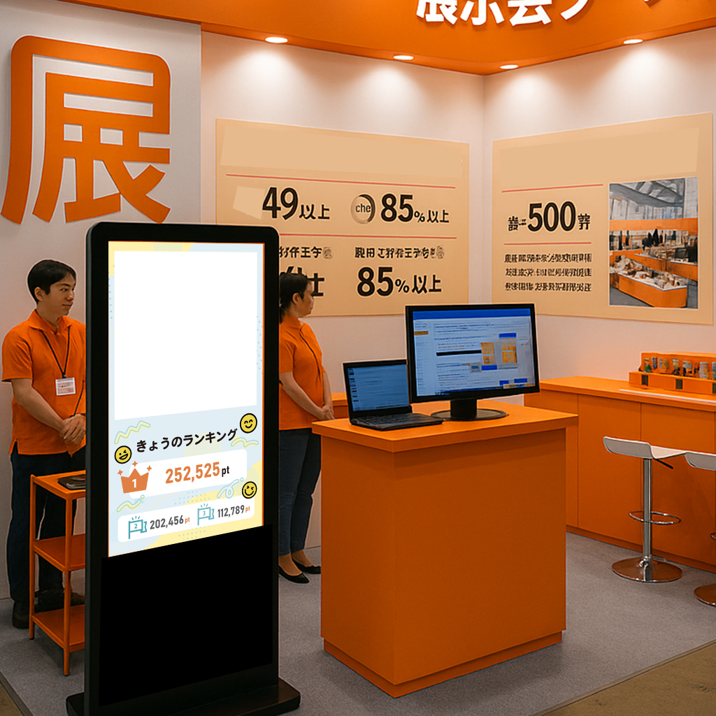 展示会ブース内のコンテンツでの活用例